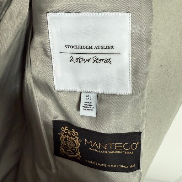 & other stories mint green wool blazer - Picture 3 of 3